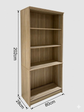 FXF Modern Woodgrain Open Bookshelves
