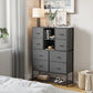 Rainboby Metal cabinet , Dresser for Bedroom with Shoe Racks Shelf
